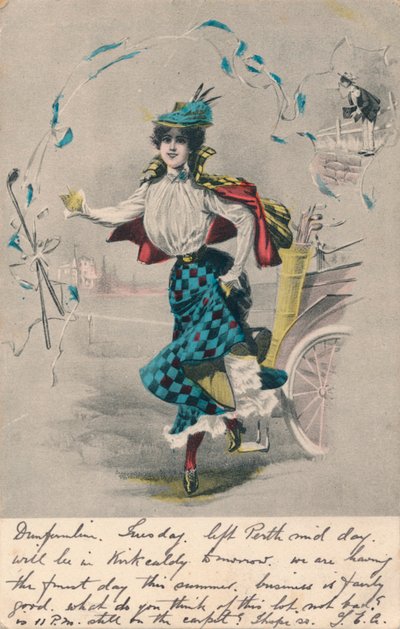 Dekoratív női golfozó 1, c1904 alkotó: Unbekannt