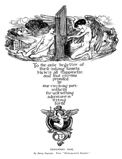 Dedikációs oldal Shakespeare szonettjéből, 1899 alkotó: Unbekannt