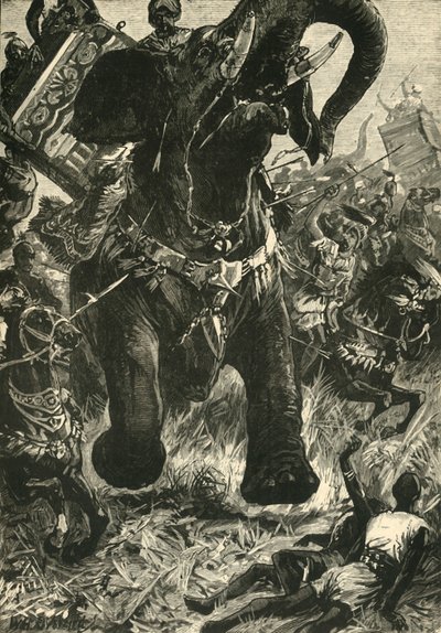 Porus legyőzése a macedónok által, 1890. alkotó: Unbekannt