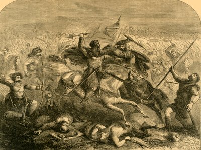 A szászok veresége Arthur által, 1890. alkotó: Unbekannt