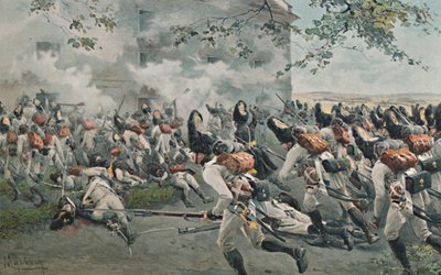Az esslingi magtár védelme, 1809, 1896 alkotó: Unbekannt
