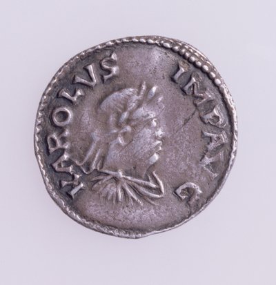 Nagy Károly tagadója (742-814), előlapja Nagy Károly portréjával, Quentovic Mint 768-814 (ezüst) (a hátoldalon lásd: 110164) alkotó: Unbekannt