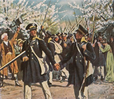 A hadsereg távozása a függetlenségi harcban, 1813 tavasza, 1936. alkotó: Unbekannt