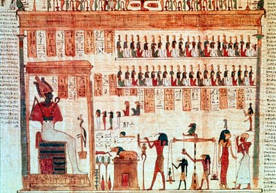 Részlet a Halottak könyve tekercséből, ókori egyiptomi, ptolemaioszi korszak, ie 332-30 alkotó: Unbekannt