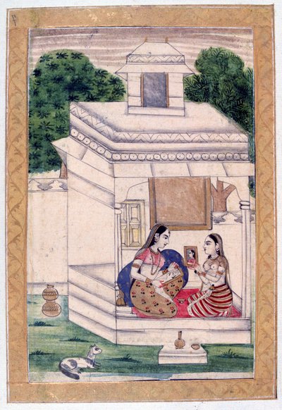 Dhanashree Ragini, Ragamala Album, School of Rajasthan, 19th Century alkotó: Unbekannt
