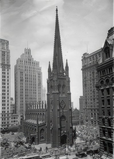 Die Trinity Church New Yorkban. 1935 alkotó: Unbekannt