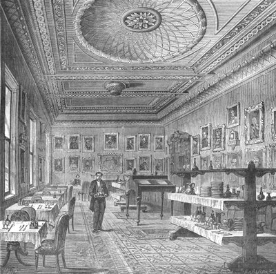 A Garrick Club étkezője, 1897 alkotó: Unbekannt