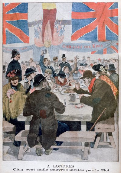 Vacsora szegényeknek VII. Edward király megkoronázása alkalmából, London, 1902 alkotó: Unbekannt