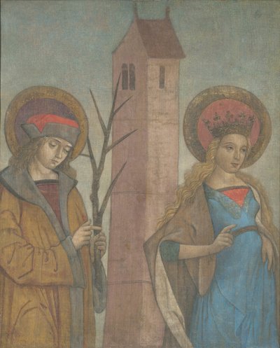 Achatius, Barbara, Apollonia és Sebald szentek diptichonja, c. 1490. alkotó: Unbekannt
