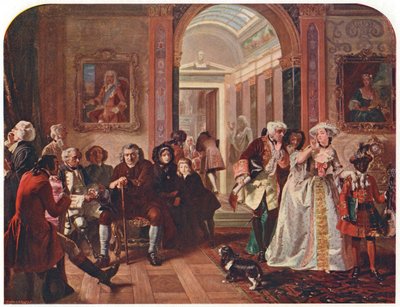 Johnson doktor Lord Chesterfield előszobájában hallgatóságra vár, 1748 alkotó: Unbekannt