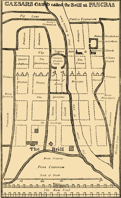Dr. Stukeleys A St. Pancras-i tábor terve, c1750, c1876. alkotó: Unbekannt