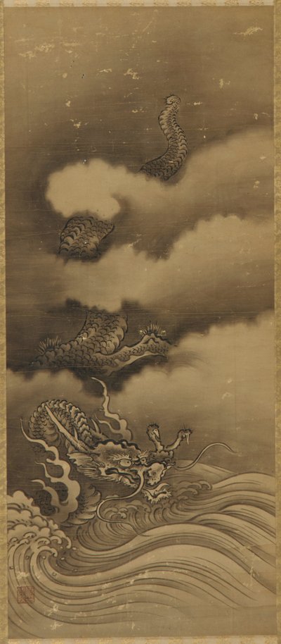 Sárkány és hullámok, Edo-korszak, 1615-1868. alkotó: Unbekannt