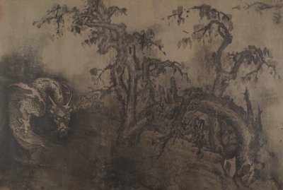 Sárkányok és táj, 14. század, plusz későbbi kiegészítés. alkotó: Unbekannt