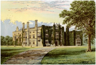 Drakelowe Hall, Derbyshire, Baronet Gresley otthona, 1880 alkotó: Unbekannt