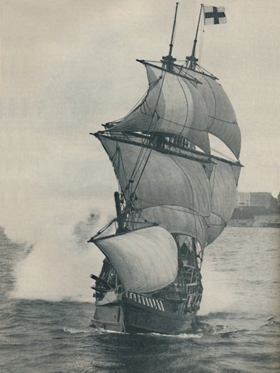 A Drakes zászlóshajója a világ körüli útján, replika, 1937 alkotó: Unbekannt