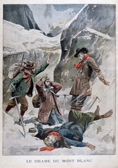 Dráma a Mont Blanc-on, Alpok, 1902 alkotó: Unbekannt