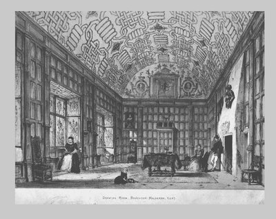 Drawing Room, Boughton-Malherbe, Kent, 19. század közepe alkotó: Unbekannt