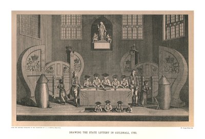 Állami lottó sorsolása, 1763, 1886 alkotó: Unbekannt