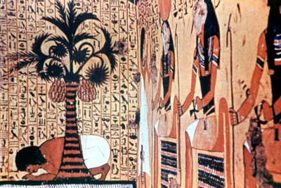 Iszik a folyóból, templomi falfestés, Théba, Egyiptom alkotó: Unbekannt