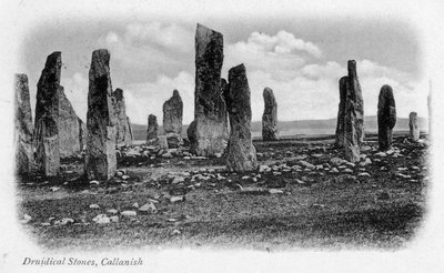 Druidical Stones, Callanish, Isle of Lewis, Western Isles, Skócia, 1902 alkotó: Unbekannt