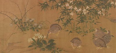 Kacsák, virágok és fürj, Ming-dinasztia, 1368-1644. alkotó: Unbekannt