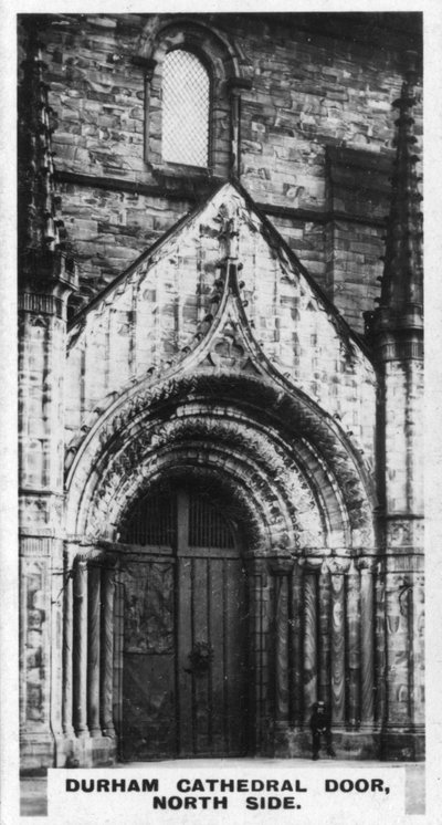 Durham katedrális ajtaja, északi oldal, 1920-as évek alkotó: Unbekannt