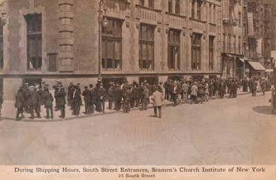 Szállítási órák alatt, South Street Entrances, Seamens Church Institute of New York, 1888. alkotó: Unbekannt