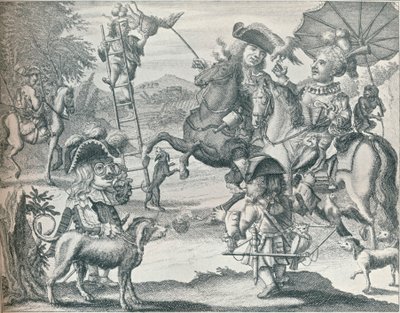 Dutch Skit on Falconry, c1716, 1916 alkotó: Unbekannt