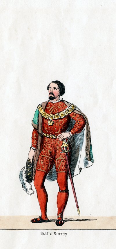 Earl of Surrey, Shakespeare-színmű jelmezterve, VIII. Henry, 19. század alkotó: Unbekannt