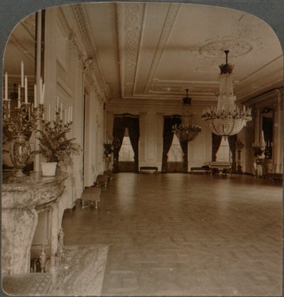 Keleti szoba, ahol fogadásokat tartanak, Fehér Ház, Washington D.C., 1900 alkotó: Unbekannt