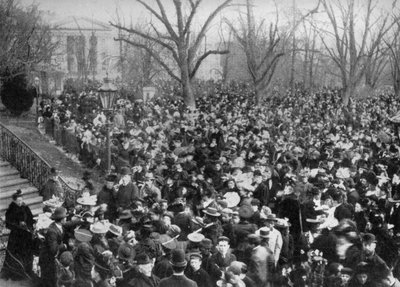 Húsvéti tojásforgatás, Fehér Ház, Washington DC, USA, 1908 alkotó: Unbekannt
