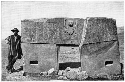 Akapana monolitikus kapujának keleti oldala, Tiahuanaco, Bolívia, 1901 alkotó: Unbekannt
