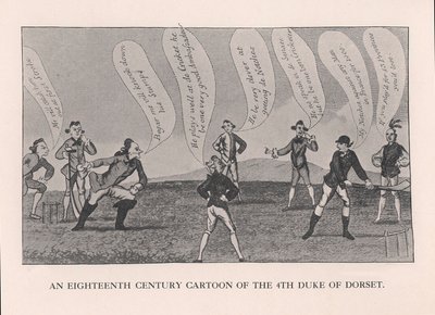 Edward Sackville 1591-1652, Dorset 4. hercege, krikettezni, 18. század 1912 alkotó: Unbekannt