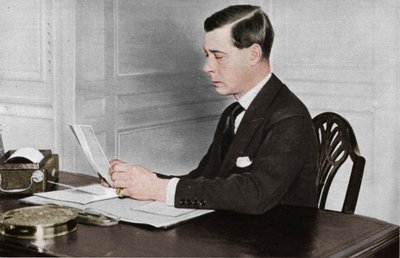 VIII. Edward a londoni St. James palotában lévő irodájában dolgozik, 1936 alkotó: Unbekannt