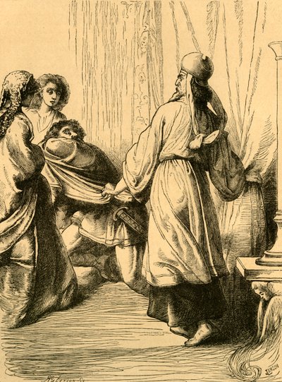 Edwyt Dunstan kirángatta Elgiva jelenlétéből, 1890. alkotó: Unbekannt
