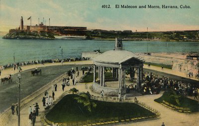 El Malecon és Morro, Havanna, Kuba, 1915. alkotó: Unbekannt