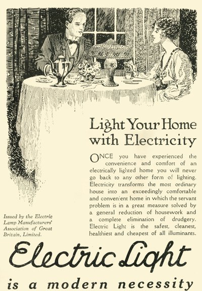 Az elektromos világítás modern szükséglet, 1920. alkotó: Unbekannt