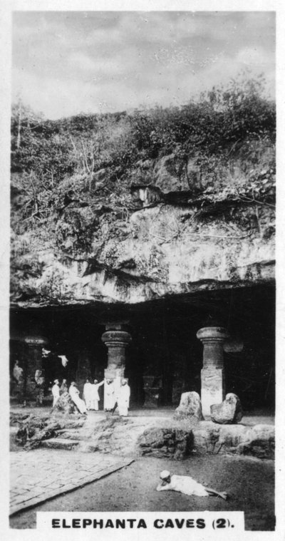 Elephanta Caves, Bombay, India, 1925 alkotó: Unbekannt