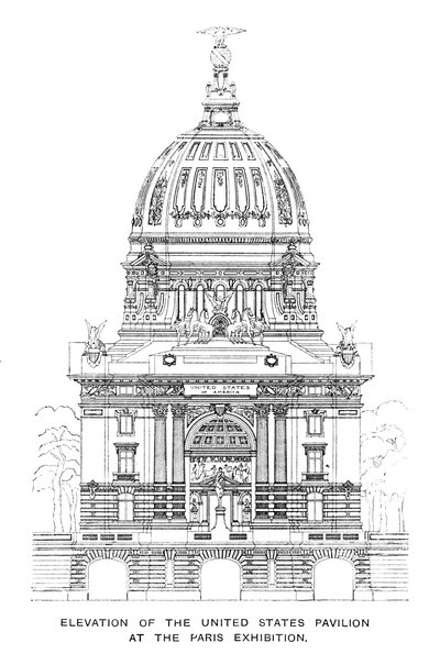 Az Egyesült Államok pavilonjának emelése a Párizsi Kiállításon, 1900 alkotó: Unbekannt