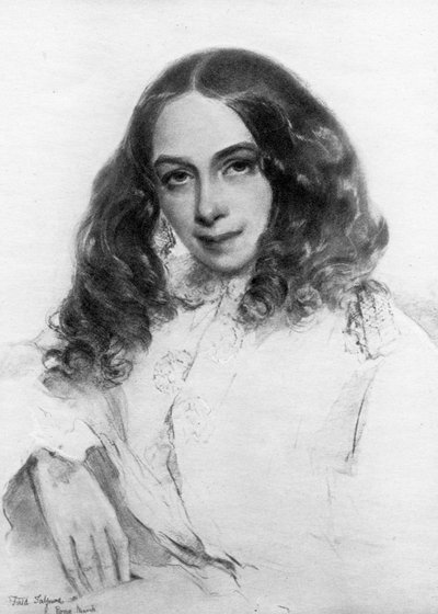 Elizabeth Barrett Browning, britische Dichterin, 1859 von Unbekannt