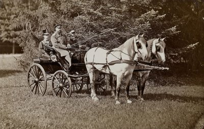 III. Sándor császár 1845-1894 és Mária Fjodorovna császárné 1847-1928 lovaskocsin. alkotó: Unbekannt