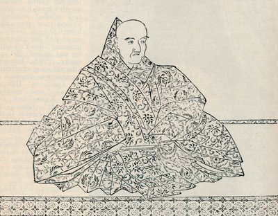Go-Uda japán császár, akinek uralkodása alatt a mongol Armada elpusztult, 1907 alkotó: Unbekannt