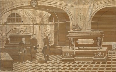 I. Miklós császár I. Ferenc osztrák császár koporsójában, 1835 körül alkotó: Unbekannt