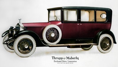 Zárt meghajtású Rolls-Royce limuzin válaszfallal a vezető mögött, c1910-1929 alkotó: Unbekannt