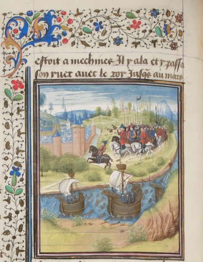 Oroszlánszívű Richárd angol király 1191-ben meghódította Ciprus szigetét. Türoszi Vilmos miniatúrája a Historiából, 1460-as évek alkotó: Unbekannt