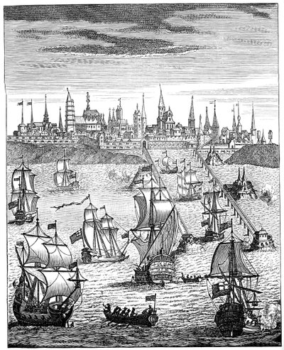 Angol század, amely csapatokat szállít Dunkerque birtokba vételére, 1708, 1894 alkotó: Unbekannt