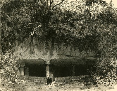 A barlang bejárata az Elephanta Bombay elnökségnél, 1890. alkotó: Unbekannt
