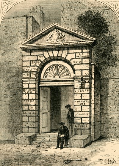 Bejárat a Westminster Iskolába, 1881. alkotó: Unbekannt