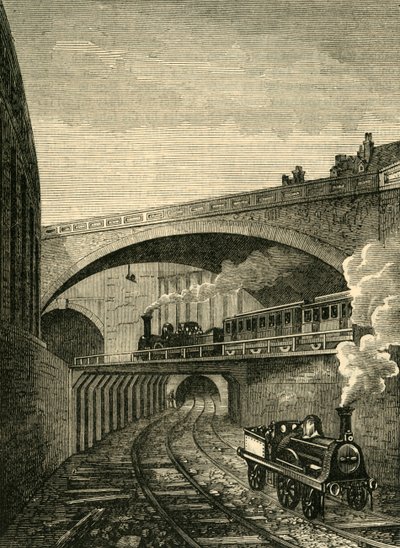 A Clerkenwell-alagút bejárata a Farringdon Street felől, c1876. alkotó: Unbekannt