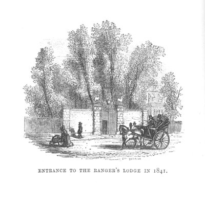 A Rangers Lodge bejárata 1841-ben, 1870 körül alkotó: Unbekannt